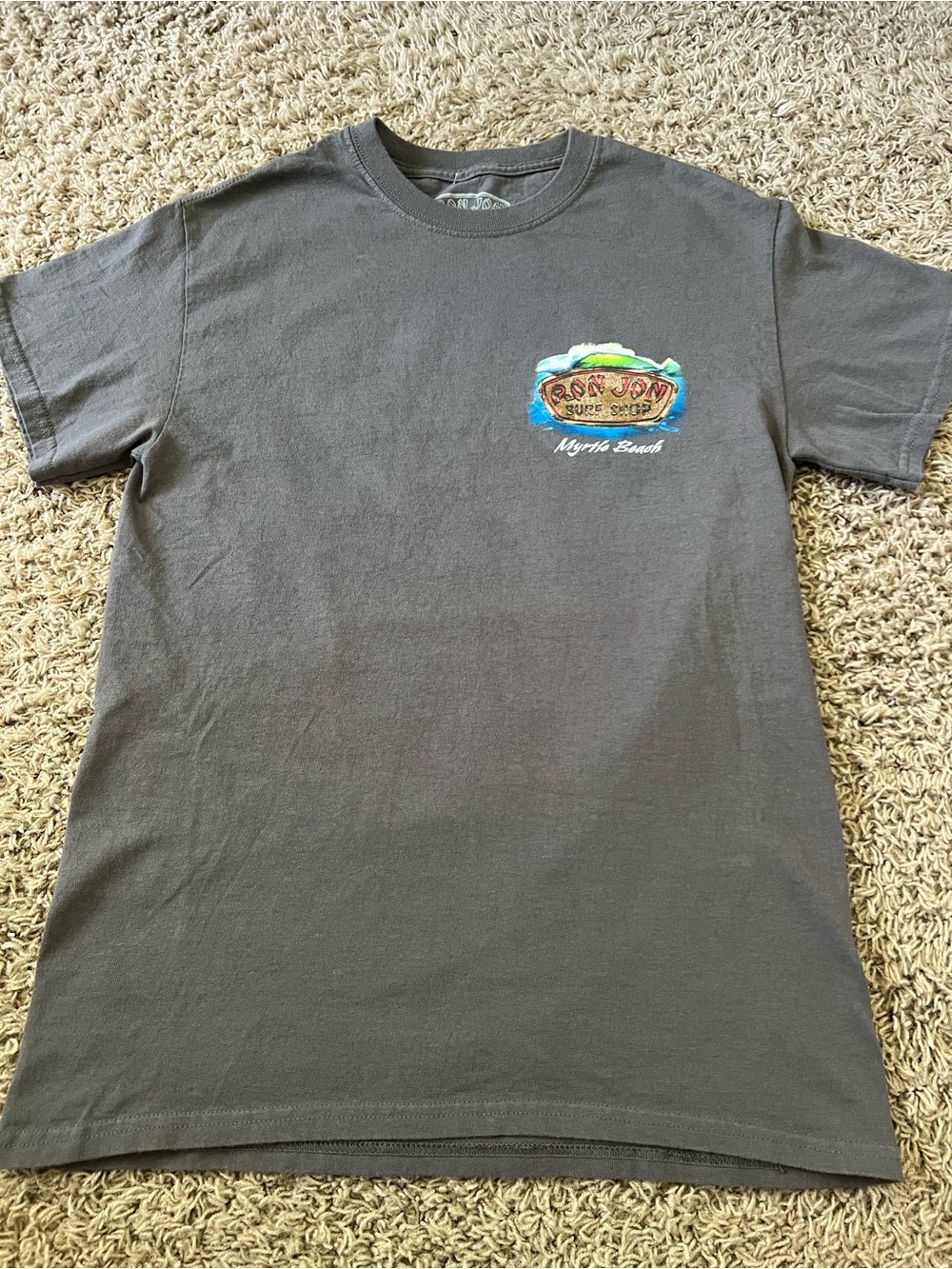 New Ron Jon Surf Shop Myrtle Beach Sea Turtle Graphic Tee Gray S Adult